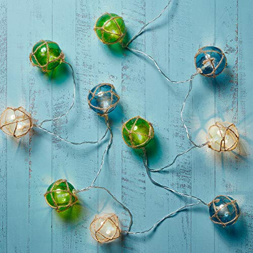 Lights4fun, Inc. 10 Glass-Style Buoy Battery Operated Indoor & Outdoor LED String Lights Lights4fun, Inc. 10 Glass-Style Buoy Battery Operated Indoor & Outdoor LED String Lights
