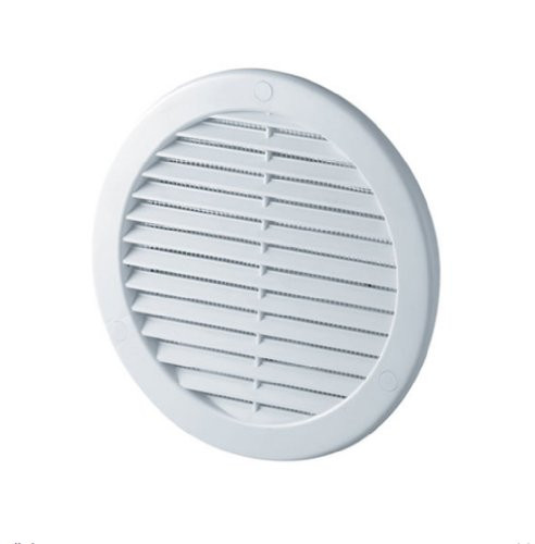 Vent Cover - Round Soffit Vent - Air Vent Louver - Grille Cover - Built-in Fly Screen Mesh - HVAC Ventilation (4'' Inch, White)