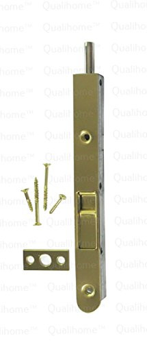 Premium Quality Door Flush Bolt with Strike and Screws (Brass)