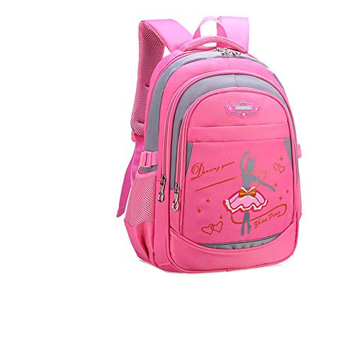 VIDOSCLA Princess Wind Ballet Girl Print with Bowknot Backpack Elementary School Bag Primary Students Book Bag for Kids Girls