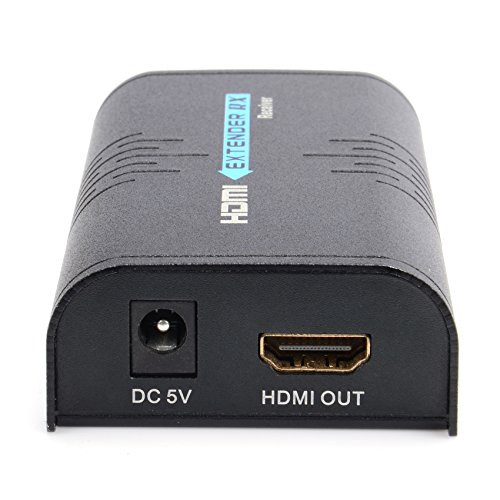 Basicolor HDMI over IP Receiver Cat6 to HDMI Support 1080P 253 PCS Of RX Cascade Over Cat5/Cat5e/Cat6/Cat6e Rj45 And Switch/Route (HDMI RJ45 Receiver Over IP)