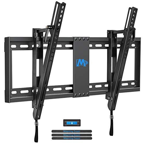 Mounting Dream Tilting TV Wall Mount for 42-70 inch TVs, Low Profile TV Mount Tilt with Max VESA 600x400mm Holds up to 132 lbs, TV Wall Mounts Tilt with 20 Degrees Fit for 16-24 inch Wood Studs