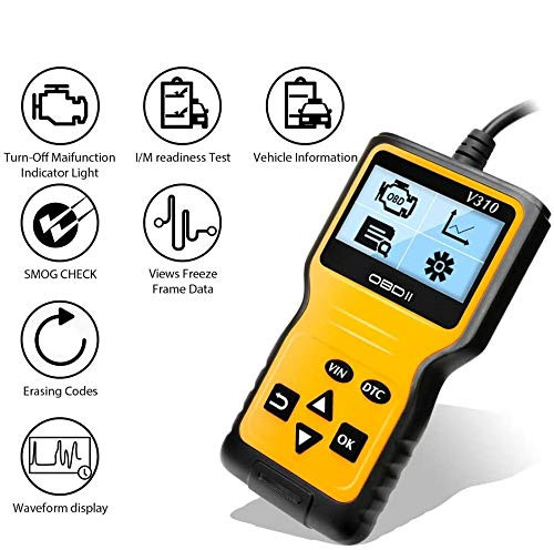 OBD2 Scanner, Universal Car Diagnostic Tool Fault Code Reader with Reading and Clearing Error Codes Query Dtcs Car Engine Check Scanner Fault Codes for All OBD II Protocol Cars