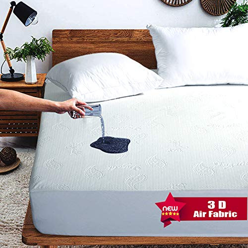 INGALIK Waterproof Mattress Protector King Size Breathable Mattress Cover Hypoallergenic (8"-21" Deep Pocket - Vinyl, PVC and Phthalate Free) INGALIK Waterproof Mattress Protector King Size Breathable Mattress Cover Hypoallergenic (8"-21" Deep Pocket - Vinyl, PVC and Phthalate Free)