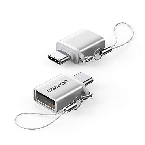 UGREEN USB C to USB Adapter 2 Pack, USB C OTG Adapter Type C to USB,Thunderbolt 3 to USB Female Adapter OTG with Keychain