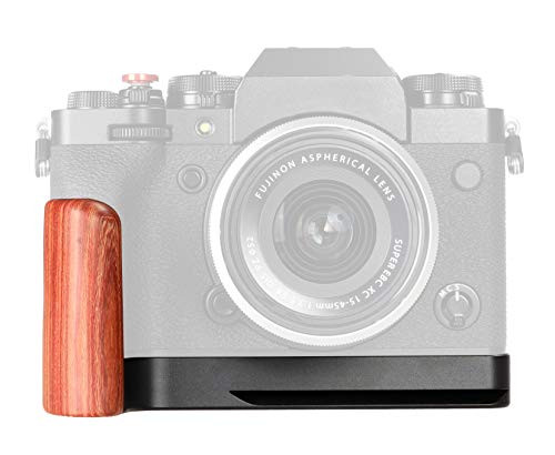 WEPOTO XT4-R Camera Bracket Metal Quick Release Base Padauk Wood Handle Compatible Fuji Fuji XT4