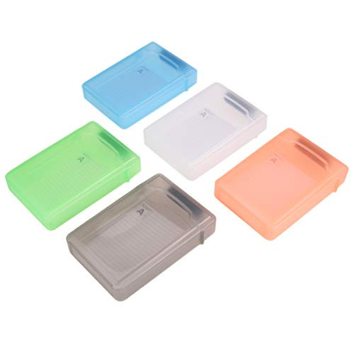 Hemobllo 5 pcs Hard Drive Storage Case 3.5 Inch Portable Plastic HDD Protective Box External Hard Disk Anti-Shock Proof Case (Mixed Colors)
