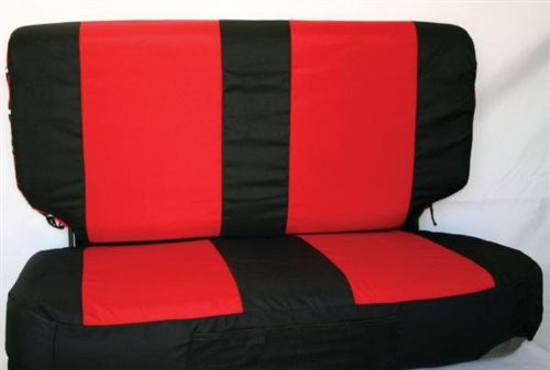 RAMPAGE PRODUCTS 5054530 Black/Red Polycanvas Front Seat Covers and Belt Pads for 1997-2002 Jeep Wrangler TJ RAMPAGE PRODUCTS 5054530 Black/Red Polycanvas Front Seat Covers and Belt Pads for 1997-2002 Jeep Wrangler TJ