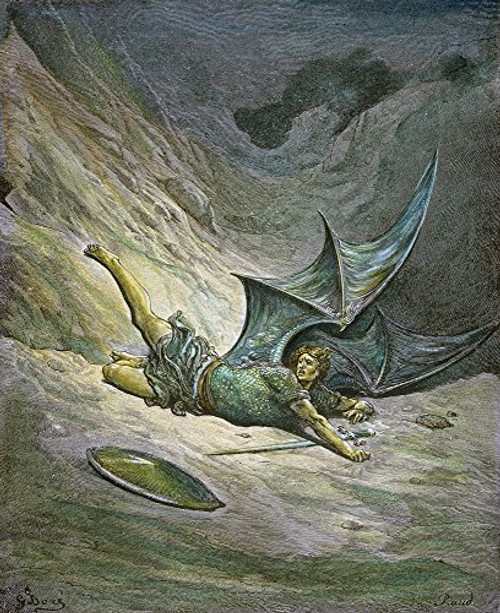 Milton Paradise Lost Nsatan Smitten By Michael From John MiltonS Paradise Lost (Book 6 Lines 327-328) Color Engraving After Gustave Dor Poster Print by (18 x 24) Milton Paradise Lost Nsatan Smitten By Michael From John MiltonS Paradise Lost (Book 6 Lines 327-328) Color Engraving After Gustave Dor Poster Print by (18 x 24)