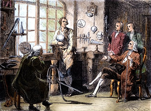 James Watt (1736-1819) Nscottish Engineer And Inventor Watt In His Glasgow Workshop Color Engraving French 19Th Century Poster Print by (18 x 24)