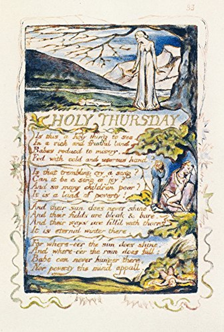 Blake Songs Of Experience NHoly Thursday Color Relief Etching By William Blake From His Songs Of Experience 1794 Poster Print by (18 x 24) Blake Songs Of Experience NHoly Thursday Color Relief Etching By William Blake From His Songs Of Experience 1794 Poster Print by (18 x 24)
