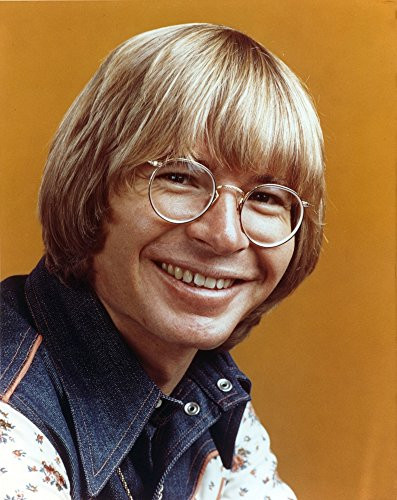 John Denver Orange Background Close Up Portrait Photo Print (8 x 10)