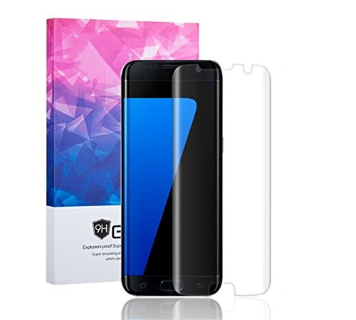 FIYI Galaxy S7 Screen Protecor Tempered Glass, Case Friendly, HD Clear, 98% Coverage, 3D Curved, Screen Protector Privacy for Samsung Galaxy S7 Edge (Silver)