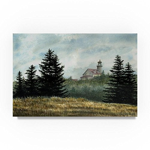 Trademark Fine Art Island Light by John Morrow, 12x19-Inch Canvas Wall Art