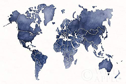 Posterazzi PDX50562SMALL Watercolor Wanderlust Indigo Photo Print, 24 x 18, Multi