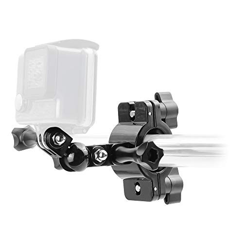 Action Camera Bike Mount, Bicycle Handlebar Clamp Mount 360 Degree Rotation Multi-Direction Adjustable Camera Holder for GoPro Max, GoPro Hero 8/7/6/5/4/3+/3/2/1 and All Cameras