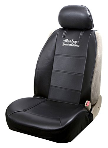 Harley-Davidson Stacked Logo Universal Sideless Seat Cover, Black - Single 8615