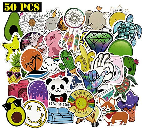 Ehope Cute VSCO Stickers for Hydro Flask-50 Pcs Water Bottle Stickers Laptop Phone Luggage Trendy Cool Vinyl Waterproof Aesthetic Sticker for Kids Girls Teens Vsco Girl Stuff
