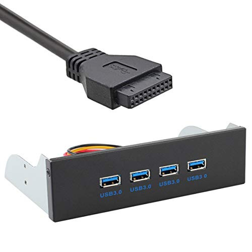 CY USB 3.0 HUB 4 Ports Front Panel to Motherboard 20Pin Connector Cable for 5.25" CD-ROM Bay