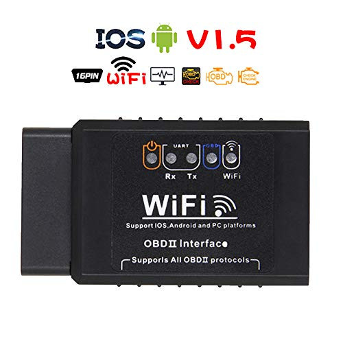 SCUMAXCON Wireless WiFi OBD2 OBDII Car Diagnostic V1.5 Car Scanner Code Reader Check Engine Tool for iPhone iOS Android PC
