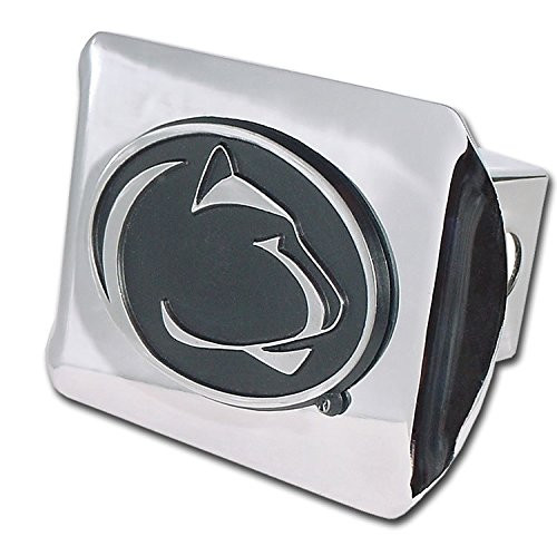 Penn State University METAL emblem on chrome METAL Hitch Cover