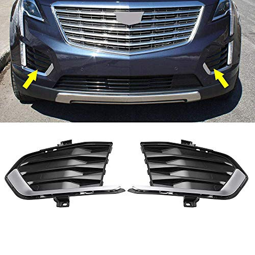 MotorFansClub Front Fog Light Lamp Bezel Cover fit for compatible with Cadillac XT5 2017 2018 2019