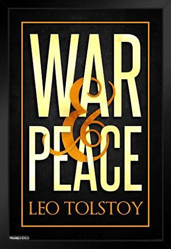 Pyramid America War and Peace Leo Tolstoy Bold Black Wood Framed Art Poster 14x20