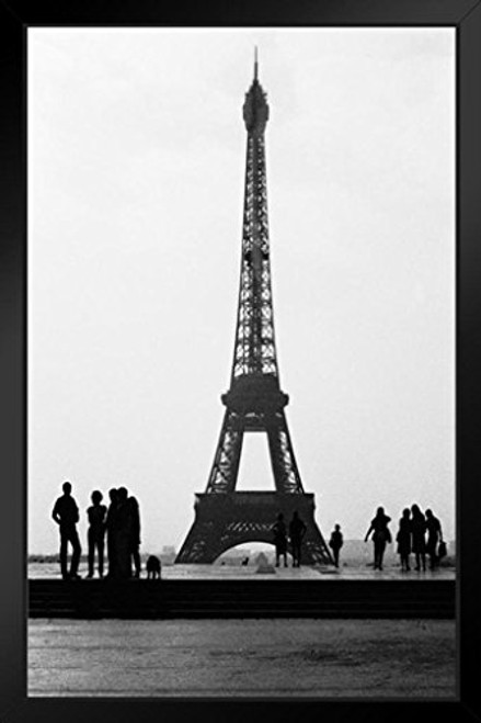 Pyramid America Eiffel Tower BW Signed Black Wood Framed Art Poster 14x20 Pyramid America Eiffel Tower BW Signed Black Wood Framed Art Poster 14x20