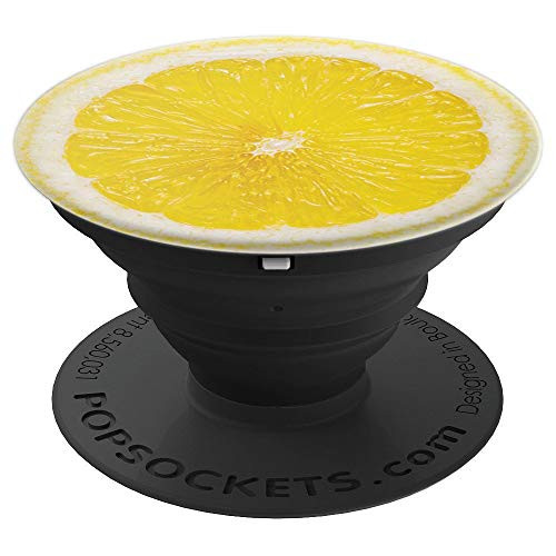 Yellow Lemon Slice Fruit PopSockets Grip and Stand for Phones and Tablets