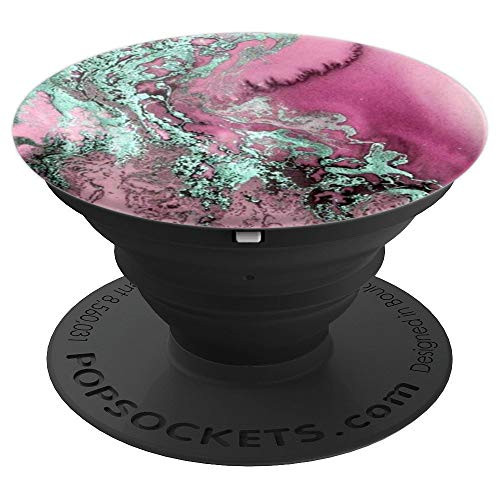 Teal Pink Watercolor PopSockets Grip and Stand for Phones and Tablets