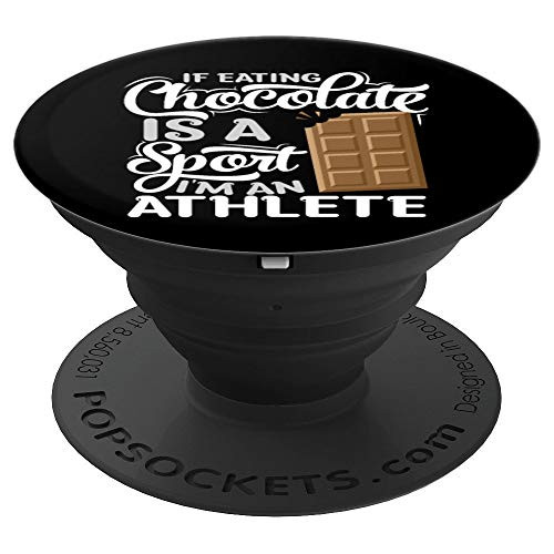 Funny Chocolate Chocoholic Fitness Athlete Gift I Choco Bar PopSockets Grip and Stand for Phones and Tablets