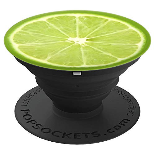 Lime Slice Fruit Lover Citrus Summer Food Cute Fun Green PopSockets Grip and Stand for Phones and Tablets