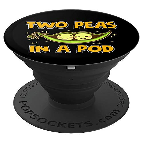 Cute & Funny Two Peas In a Pod Adorable Food Pun PopSockets Grip and Stand for Phones and Tablets