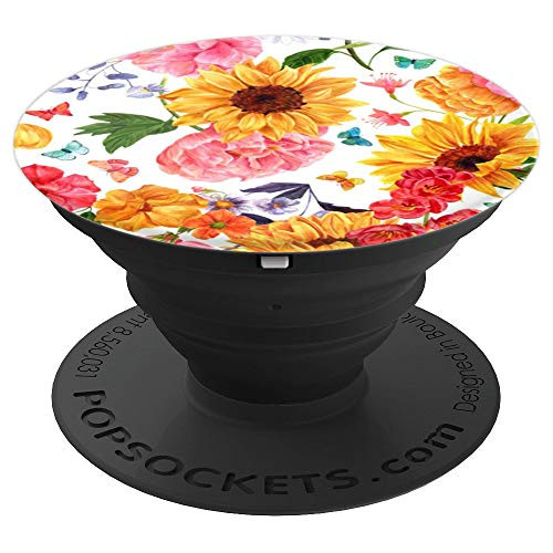 Cute Yellow Sunflowers Pattern | Rose Flowers PopSockets Grip and Stand for Phones and Tablets Cute Yellow Sunflowers Pattern | Rose Flowers PopSockets Grip and Stand for Phones and Tablets