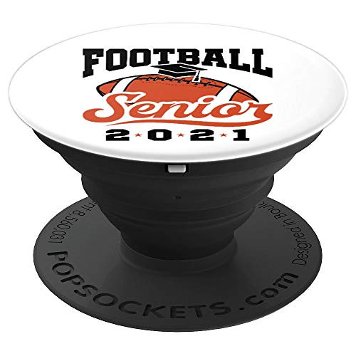Football Senior 2021 Class of 2021 Graduation PopSockets Grip and Stand for Phones and Tablets