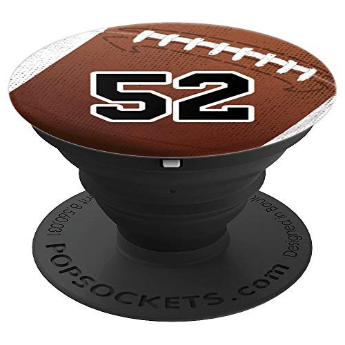 Football Number 52 Football Player 52nd Birthday Gift Zx PopSockets Grip and Stand for Phones and Tablets