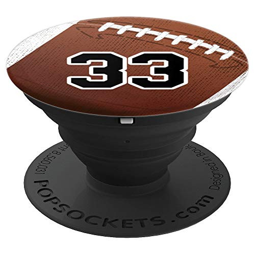 Football Number 33 Football Player 33rd Birthday Gift Zx PopSockets Grip and Stand for Phones and Tablets