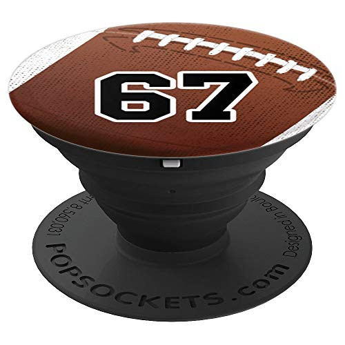 Football Number 67 Football Player 67th Birthday Gift Zx PopSockets Grip and Stand for Phones and Tablets
