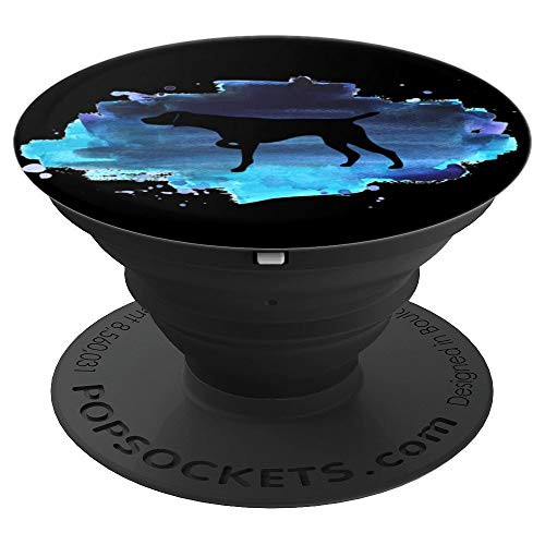 German Shorthair Pointer watercolor teal blue black PopSockets Grip and Stand for Phones and Tablets