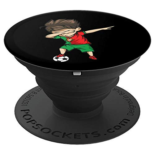 Dabbing Soccer Boy Portugal Jersey Portuguese Football PopSockets Grip and Stand for Phones and Tablets