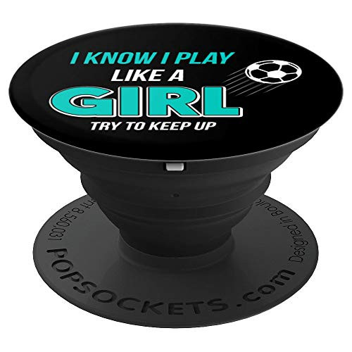Soccer - Funny - Girls - Sports Series PopSockets Grip and Stand for Phones and Tablets