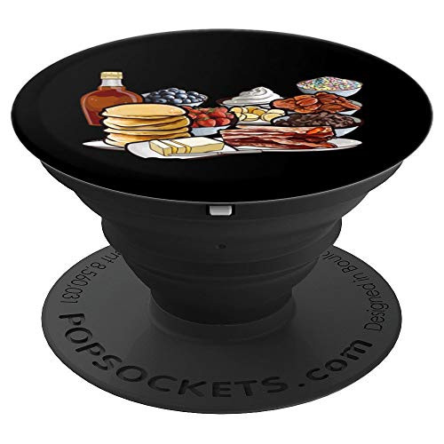 Pancake Bar Inspired Breakfast Foods Related Gift PopSockets Grip and Stand for Phones and Tablets