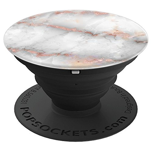 White & Rose Gold Marble PopSockets Grip and Stand for Phones and Tablets White & Rose Gold Marble PopSockets Grip and Stand for Phones and Tablets