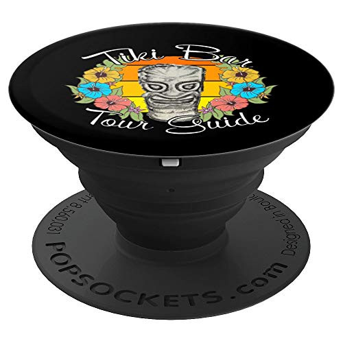 Tiki Bar Tour Guide Tiki God Totem Idol Retro PopSockets Grip and Stand for Phones and Tablets