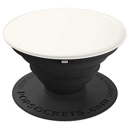 White Solid Color To Match PopSockets Grip and Stand for Phones and Tablets