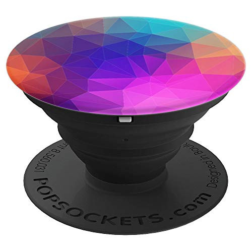 Triangles Polygon Color Colorful Abstract Art PopSockets Grip and Stand for Phones and Tablets