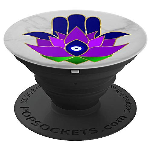 Lucky Hamsa Evil Eye Lotus Hand PopSockets Grip and Stand for Phones and Tablets Lucky Hamsa Evil Eye Lotus Hand PopSockets Grip and Stand for Phones and Tablets
