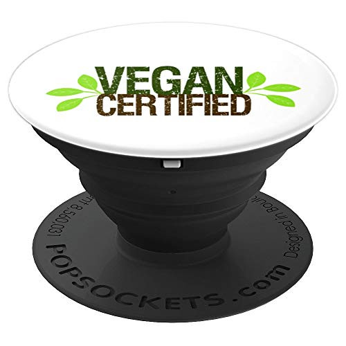 Vegan Certified Plants Vegetarian Plant Based Lifestyle PopSockets Grip and Stand for Phones and Tablets Vegan Certified Plants Vegetarian Plant Based Lifestyle PopSockets Grip and Stand for Phones and Tablets