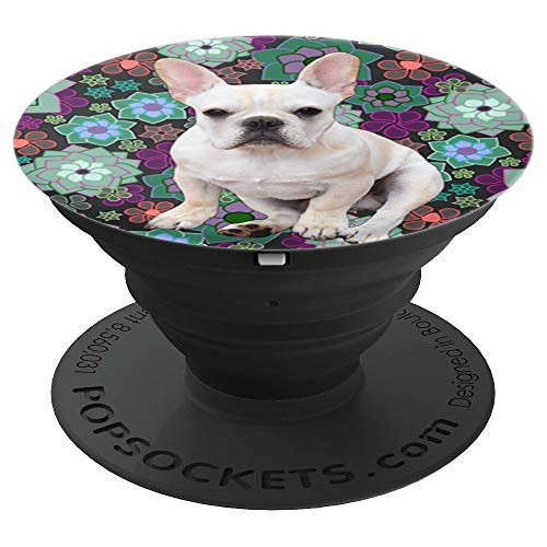 Succulent Frenchie Cream French Bulldog PopSockets Grip and Stand for Phones and Tablets