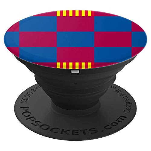 Red-Blue Checkered for Soccer-Fan of Spain-Barcelona PopSockets Grip and Stand for Phones and Tablets